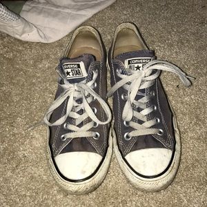 Navy blue converse low tops